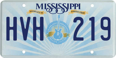 MS license plate HVH219