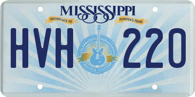 MS license plate HVH220