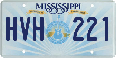 MS license plate HVH221