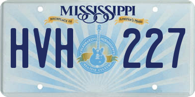 MS license plate HVH227