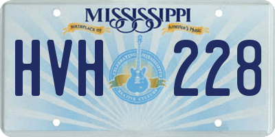 MS license plate HVH228