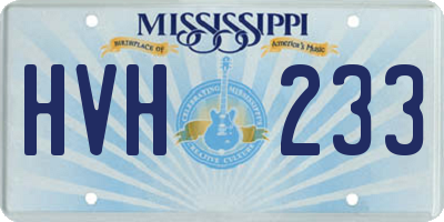 MS license plate HVH233