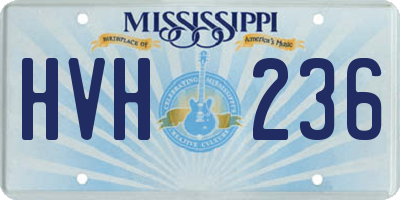 MS license plate HVH236