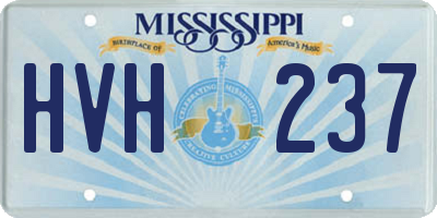MS license plate HVH237