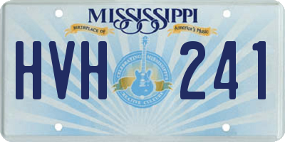 MS license plate HVH241