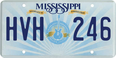 MS license plate HVH246