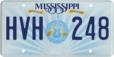 MS license plate HVH248