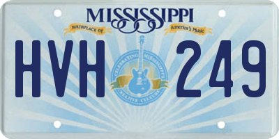 MS license plate HVH249