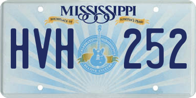 MS license plate HVH252