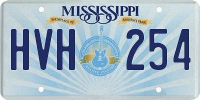 MS license plate HVH254