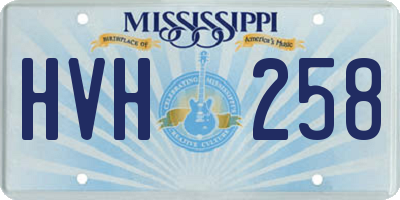 MS license plate HVH258