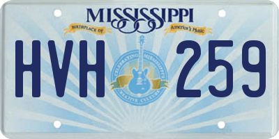 MS license plate HVH259