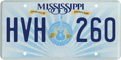 MS license plate HVH260