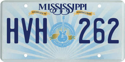MS license plate HVH262