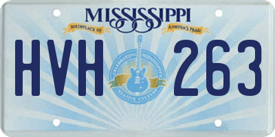 MS license plate HVH263
