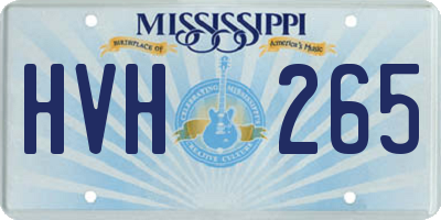 MS license plate HVH265