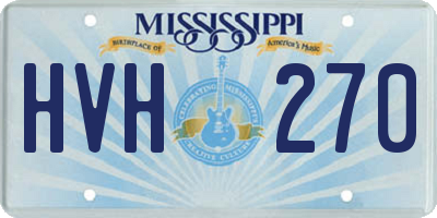 MS license plate HVH270