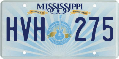 MS license plate HVH275