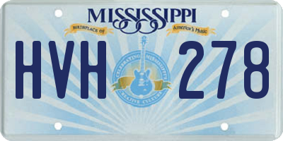MS license plate HVH278