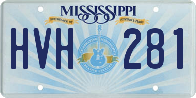 MS license plate HVH281