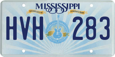 MS license plate HVH283