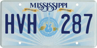 MS license plate HVH287