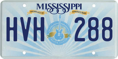 MS license plate HVH288