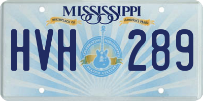 MS license plate HVH289