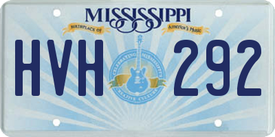MS license plate HVH292