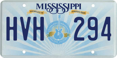 MS license plate HVH294