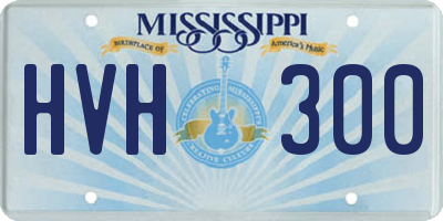 MS license plate HVH300