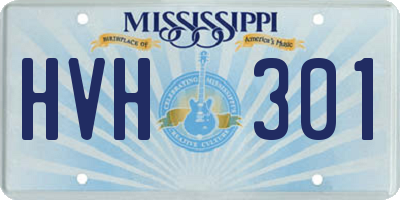 MS license plate HVH301