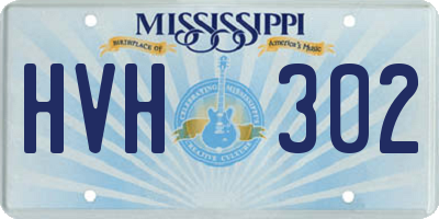 MS license plate HVH302