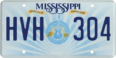 MS license plate HVH304