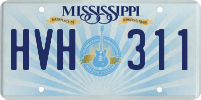MS license plate HVH311