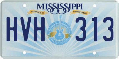 MS license plate HVH313