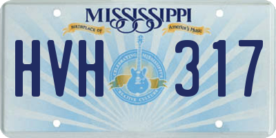 MS license plate HVH317