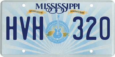 MS license plate HVH320