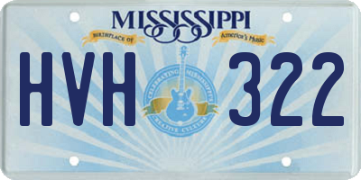 MS license plate HVH322