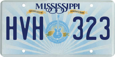 MS license plate HVH323