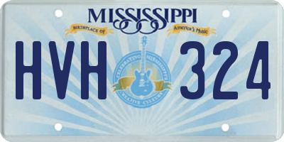MS license plate HVH324