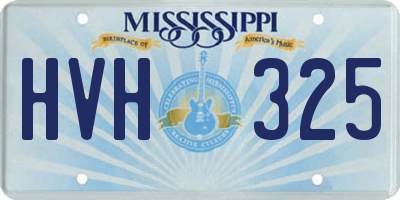 MS license plate HVH325
