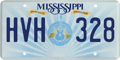 MS license plate HVH328