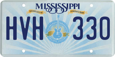 MS license plate HVH330