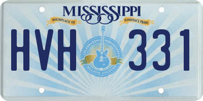 MS license plate HVH331