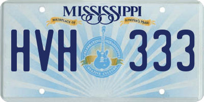 MS license plate HVH333