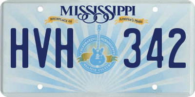 MS license plate HVH342