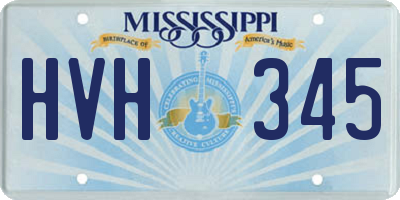 MS license plate HVH345