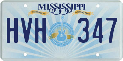MS license plate HVH347