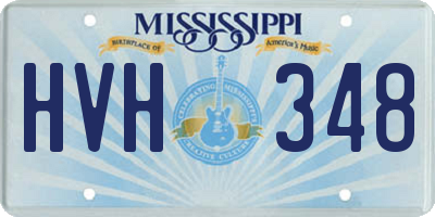 MS license plate HVH348